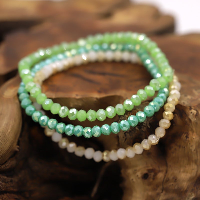 Fashion Versatile Women'S Elastic Bracelet 4Mm Crystal Beaded Jewelry Selling Bohemian Bracelet - Image 4